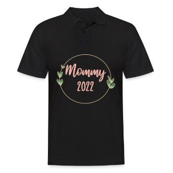 Maman 2022 Grossesse enceinte Maman à être - Polo Homme - noir - Devant - Kai (181cm)