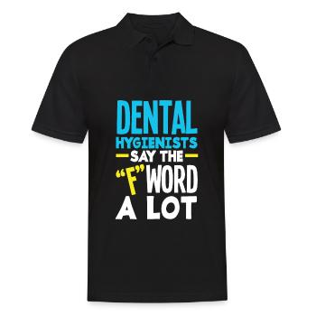 Dentiste Assistant dentaire Assistant dentaire Cadeau - Polo Homme - noir - Devant - Kai (181cm)