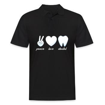 Dentiste Assistant dentaire Assistant dentaire Cadeau - Polo Homme - noir - Devant - Kai (181cm)