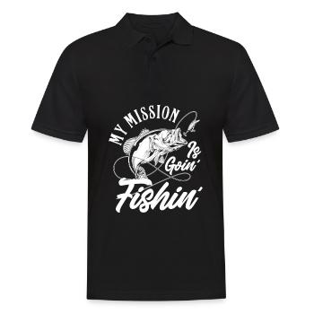 Cadeau de pêcheur drôle - Polo Homme - noir - Devant - Kai (181cm)