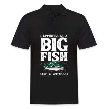 Cadeau amusant de pêcheur - Polo Homme - noir - Devant - Kai (181cm)