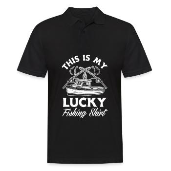 Cadeau amusant de pêcheur - Polo Homme - noir - Devant - Kai (181cm)