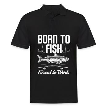 Cadeau amusant de pêcheur - Polo Homme - noir - Devant - Kai (181cm)