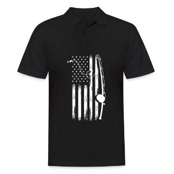 Cadeau amusant de pêcheur - Polo Homme - noir - Devant - Kai (181cm)