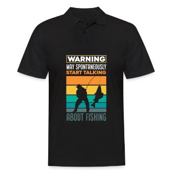 Cadeau amusant de pêcheur - Polo Homme - noir - Devant - Kai (181cm)