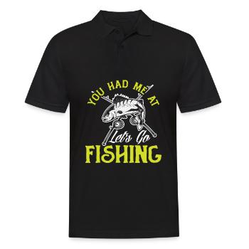 Cadeau amusant de pêcheur - Polo Homme - noir - Devant - Kai (181cm)