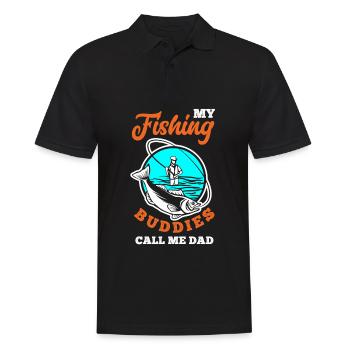 Cadeau amusant de pêcheur - Polo Homme - noir - Devant - Kai (181cm)