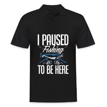 Cadeau amusant de pêcheur - Polo Homme - noir - Devant - Kai (181cm)