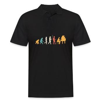 Funny Piano Player Piano Piano Pianist - Men's Polo Shirt - black - Front - Kai (181cm)