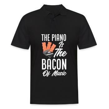Funny Piano Player Piano Piano Pianist - Men's Polo Shirt - black - Front - Kai (181cm)