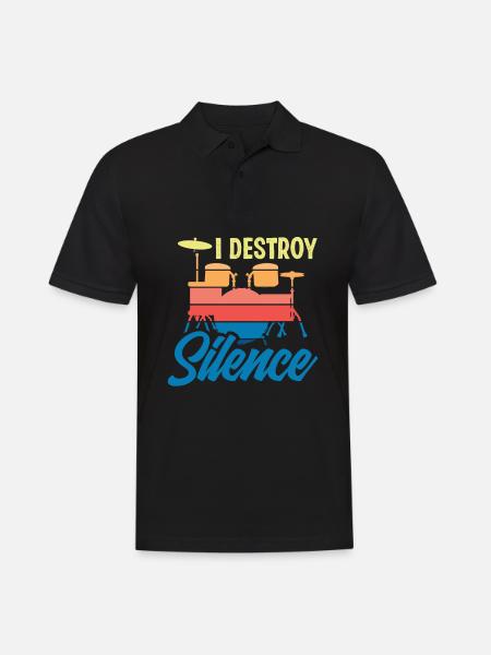 Drums Drummer Gift - Men's Polo Shirt - black