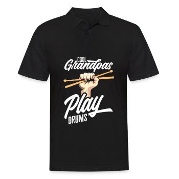 Cadeau de batteur de batterie - Polo Homme - noir - Devant - Kai (181cm)