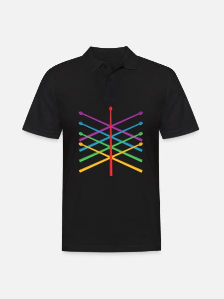 Drums Drummer Gift - Men's Polo Shirt - black
