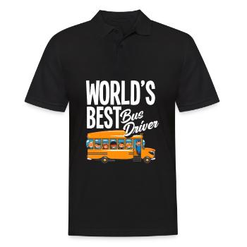 Funny School Bus Driver School Bus Bus Driver - Men's Polo Shirt - black - Front - Kai (181cm)