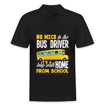 Funny school bus driver school bus bus driver - Men's Polo Shirt - black - Front - Kai (181cm)
