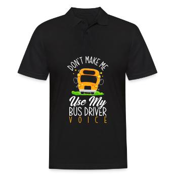 Funny school bus driver school bus bus driver - Men's Polo Shirt - black - Front - Kai (181cm)