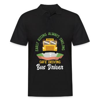 Funny school bus driver school bus bus driver - Men's Polo Shirt - black - Front - Kai (181cm)