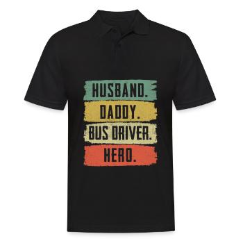 Funny school bus driver school bus bus driver - Men's Polo Shirt - black - Front - Kai (181cm)