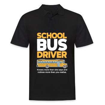 Funny school bus driver school bus bus driver - Men's Polo Shirt - black - Front - Kai (181cm)