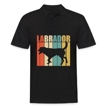 Labrador rétro - Polo Homme - noir - Devant - Kai (181cm)