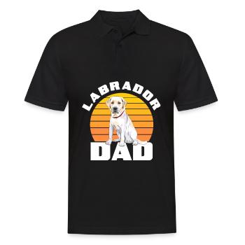 Labrador Dad Labrador Papa - Männer Poloshirt - Schwarz - Vorne - Kai (181cm)