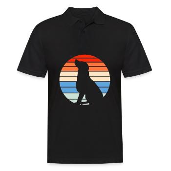 Labrador rétro - Polo Homme - noir - Devant - Kai (181cm)