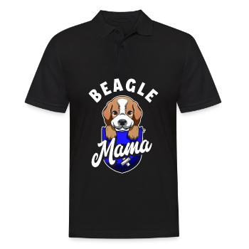 Lustiges Beagle Geschenk Beagle Mama - Männer Poloshirt - Schwarz - Vorne - Kai (181cm)