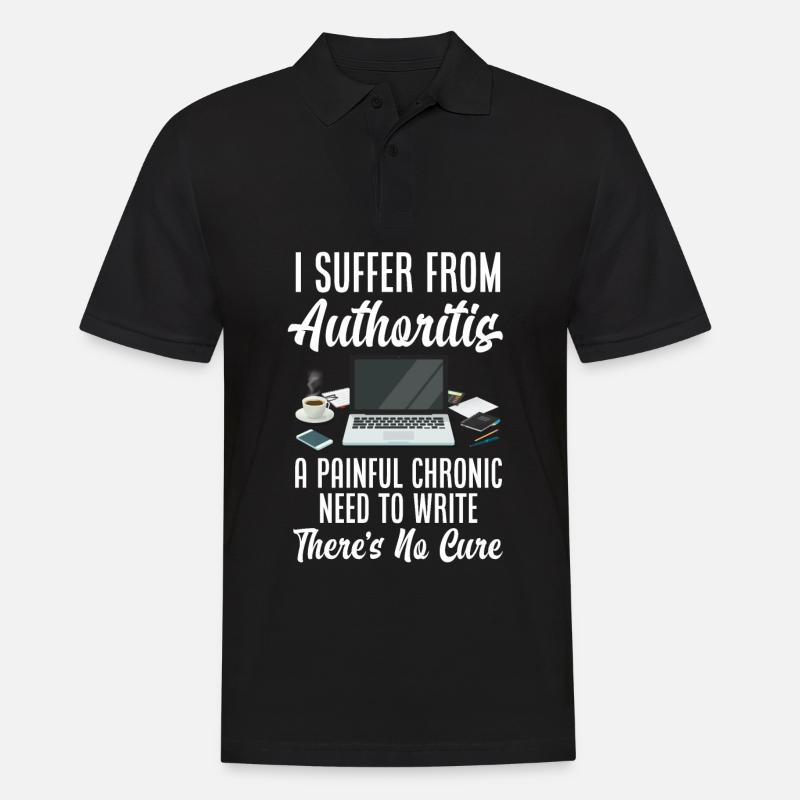 Author Author Funny Author Gift - Men's Polo Shirt - black