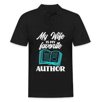 Author Author Funny Author Gift - Men's Polo Shirt - black - Front - Kai (181cm)