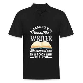 Author Author Funny Author Gift - Men's Polo Shirt - black - Front - Kai (181cm)