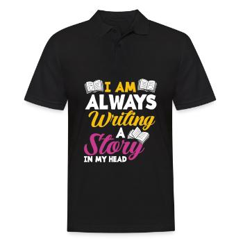 Author Author Funny Author Gift - Men's Polo Shirt - black - Front - Kai (181cm)