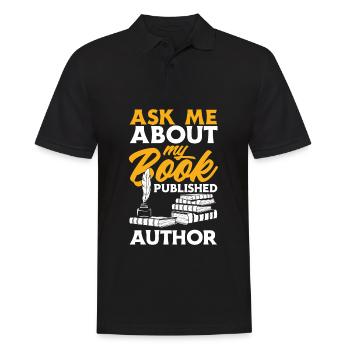 Author Author Funny Author Gift - Men's Polo Shirt - black - Front - Kai (181cm)