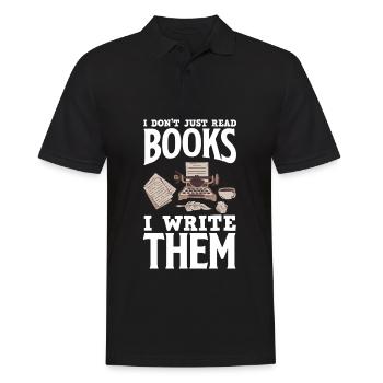 Author Author Funny Author Gift - Men's Polo Shirt - black - Front - Kai (181cm)