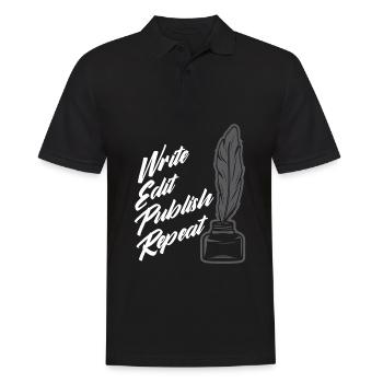 Author Author Funny Author Gift - Men's Polo Shirt - black - Front - Kai (181cm)