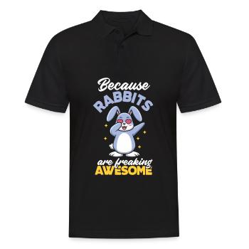 Lapin Lapin Animal de compagnie Lapin Maman Cadeau - Polo Homme - noir - Devant - Kai (181cm)