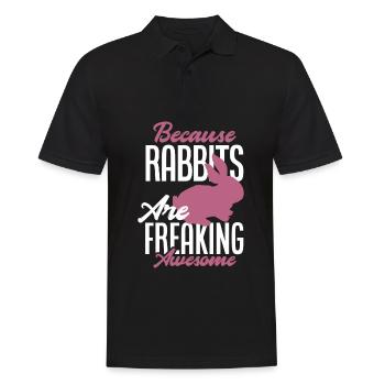 Rabbit Rabbit Pet Rabbit Mama Gift - Men's Polo Shirt - black - Front - Kai (181cm)