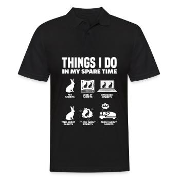 Rabbit Rabbit Pet Rabbit Mama Gift - Men's Polo Shirt - black - Front - Kai (181cm)