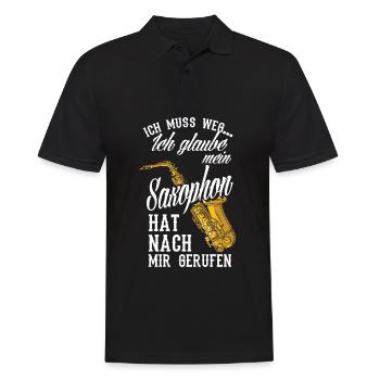 Mein Saxophon Hat Nach Mir Gerufen Saxophon - Männer Poloshirt - Schwarz - Vorne - Kai (181cm)
