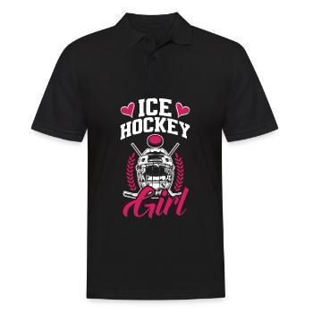 Lustiges Eishockey Hockey Geschenk Geschenkidee - Männer Poloshirt - Schwarz - Vorne - Kai (181cm)