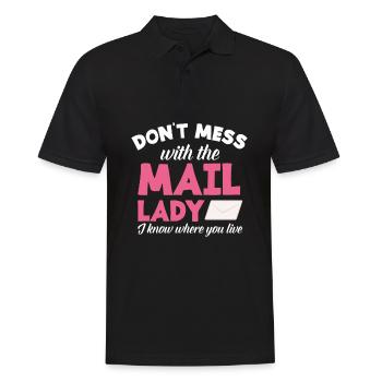 Lustige Briefzusteller Briefträger Post Geschenke - Männer Poloshirt - Schwarz - Vorne - Kai (181cm)