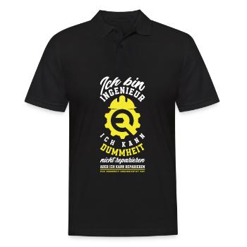 Lustiges Ingenieur Geschenke Geschenkidee - Männer Poloshirt - Schwarz - Vorne - Kai (181cm)