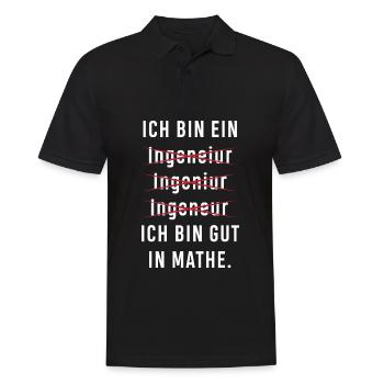 Lustiges Ingenieur Geschenke Geschenkidee - Männer Poloshirt - Schwarz - Vorne - Kai (181cm)