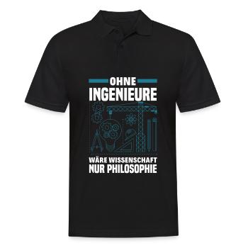 Lustiges Ingenieur Geschenke Geschenkidee - Männer Poloshirt - Schwarz - Vorne - Kai (181cm)