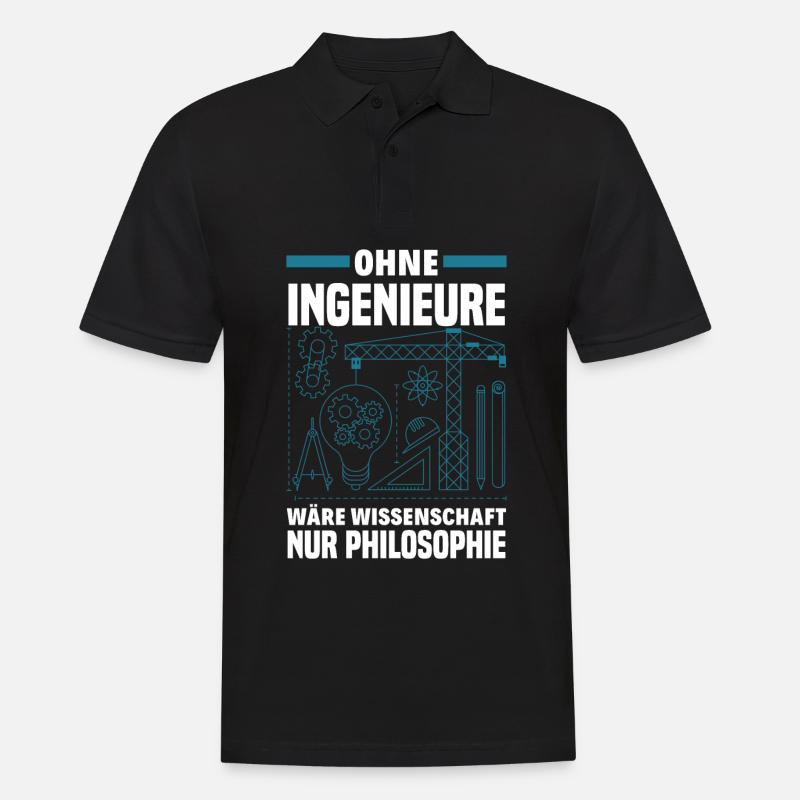 Lustiges Ingenieur Geschenke Geschenkidee - Männer Poloshirt - Schwarz