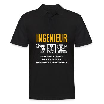 Lustiges Ingenieur Geschenke Geschenkidee - Männer Poloshirt - Schwarz - Vorne - Kai (181cm)