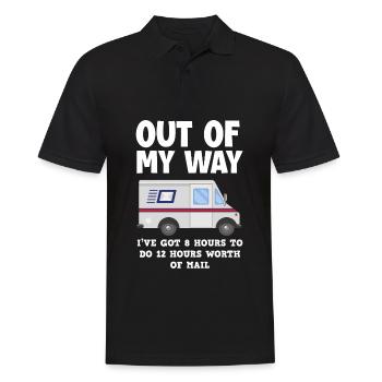 Lustige Briefzusteller Briefträger Post Geschenke - Männer Poloshirt - Schwarz - Vorne - Kai (181cm)