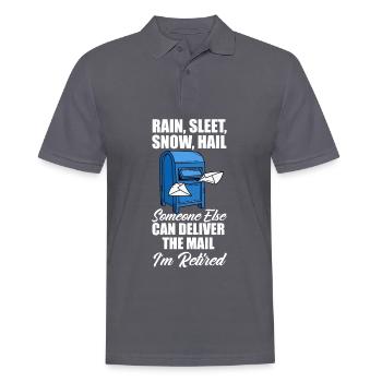 Lustige Briefzusteller Briefträger Post Geschenke - Männer Poloshirt - Anthrazit - Vorne - Nico (186cm)