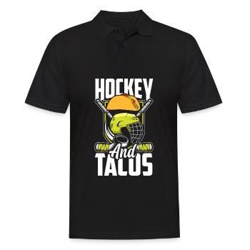 Lustiges Eishockey Hockey Geschenk Geschenkidee - Männer Poloshirt - Schwarz - Vorne - Kai (181cm)