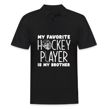 Lustiges Eishockey Hockey Geschenk Geschenkidee - Männer Poloshirt - Schwarz - Vorne - Kai (181cm)