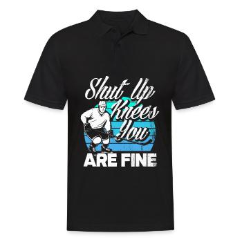 Lustiges Eishockey Hockey Geschenk Geschenkidee - Männer Poloshirt - Schwarz - Vorne - Kai (181cm)